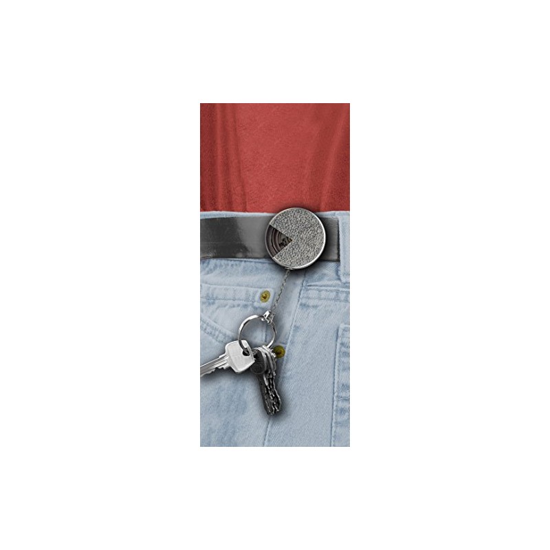 Lucky Line Heavy Duty Retractable Key Reel, Standard-Size, Silver (46701)