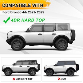 Rear Window Molle Panel Fit for Ford Bronco (Hard Top) 4 Door 2021 2022 2023 2024 2025 Interior Shelf Modular Storage Panel System Side Window Cargo Organizer Storage Panel