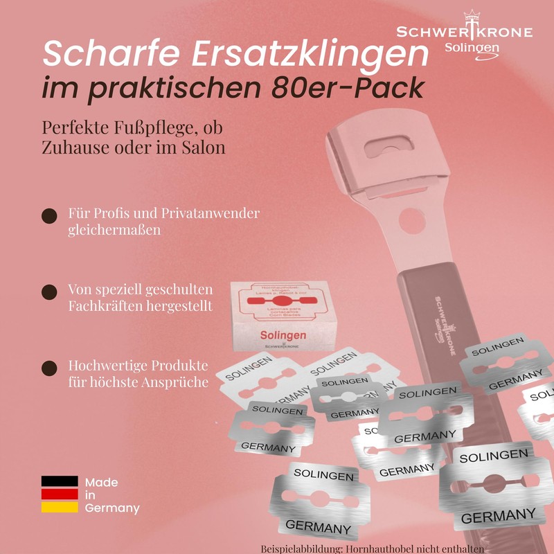 SCHWERTKRONE Callus Planer Blades [Made in Solingen - Germany] -