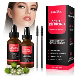 2p Aceite Ricino Orgánico 50ml Suero Crec Pestañas Y Cejas                                                                                            