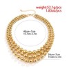 ChungLong0593 Punk Layered Chunky Beaded Choker Women's Hip Hop Statement
