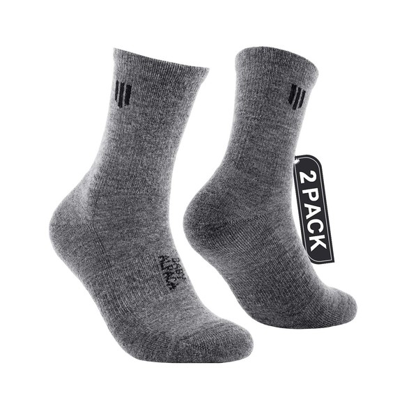 Juclise Alpaca Wool Micro Crew Hiking Socks Midweight Moisture Wicking