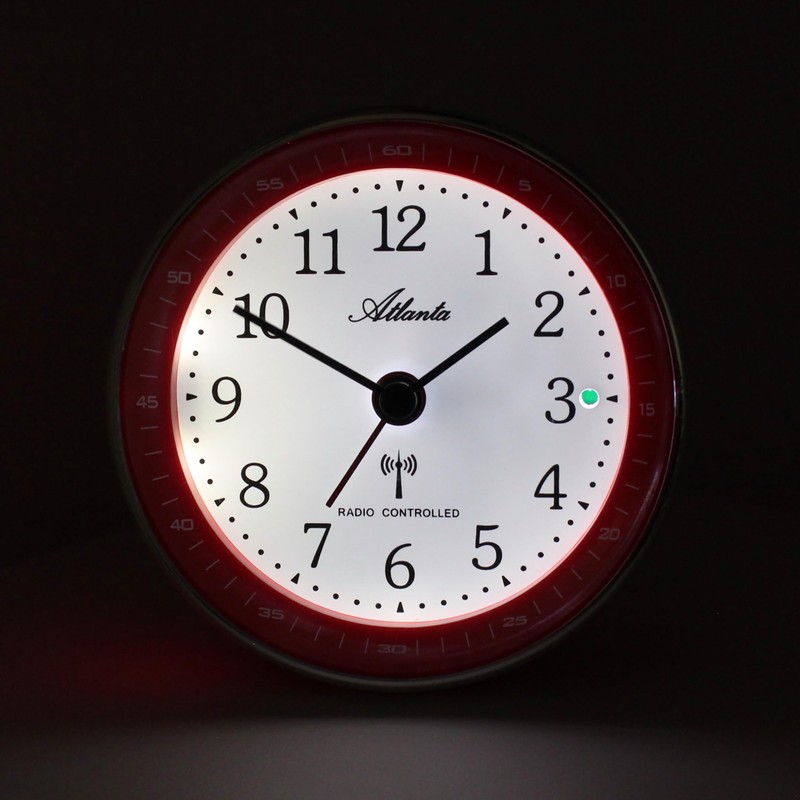 Funkwecker ohne Ticken mit Licht Snooze Crescendo Alarmanzeige Analog -