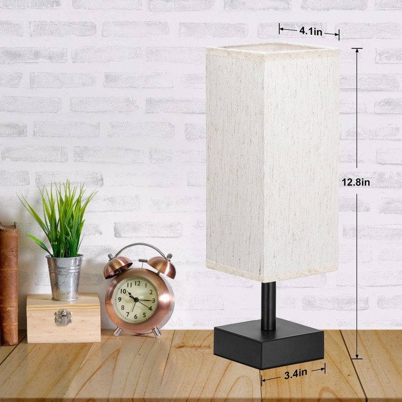 Small Table Lamp for Bedroom - Bedside Lamps for Nightstand,