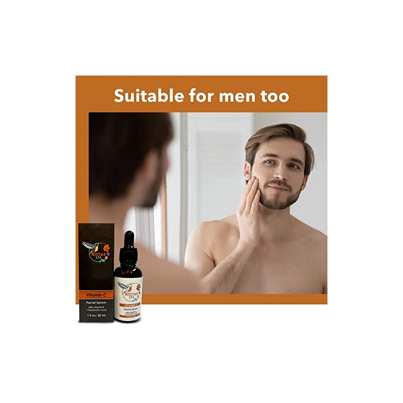 Suero Facial Con Vitamina C, Vitamina E Y Ácido Hialurónico