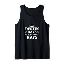 Destin Days Gulf Coast Rays Florida Beach Vacation Souvenir Tank Top