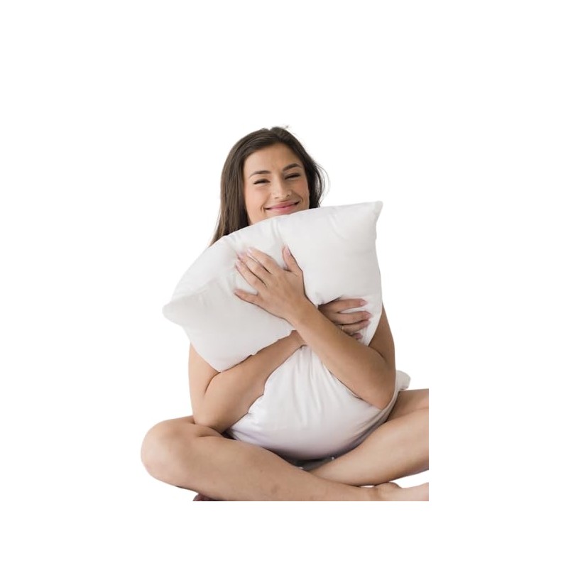 Mirha Extra Large Pillow Case Pair Percale Blended Cotton White