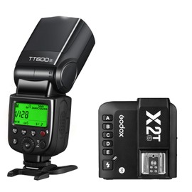GODOX TT600s X2T-S Strobe with Transmitter for Sony Camera Flash Strobe GN60 2.4G 1/8000 HSS Speedlite Flash Trigger, Clip-on Strobe, Sony Compatible, Eligible Invoice Issue