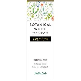 Teeth Lab Botanical White Premium 2.1 oz (60 g) Toothpaste, Teeth, Whitening, Home, Double Whitening Ingredients, Naturally Derived Ingredients, No Additives, Premium Formula, Botanical, Healthy, Fine Foam, Cooling Feel