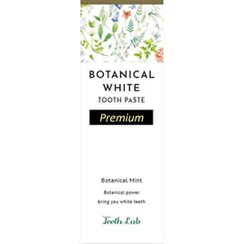 Teeth Lab Botanical White Premium 2.1 oz (60 g) Toothpaste, Teeth, Whitening, Home, Double Whitening Ingredients, Naturally Derived Ingredients, No Additives, Premium Formula, Botanical, Healthy, Fine Foam, Cooling Feel