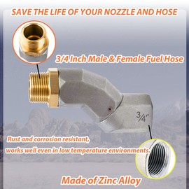 Manguera de combustible giratoria de 3/4 pulgadas NPT, 2 unidades, conector giratorio de 360 grados para bomba de transferencia de combustible, boquilla de combustible, multiplano de combustible giratorio