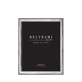 Belcom Modena CM10X15 Very Slim Photo Frame, Wood Miro Silver Metal Glass Cardboard, Silver