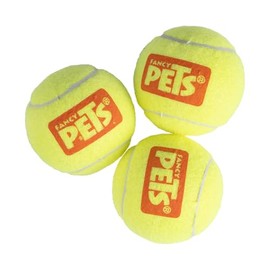 Fancy Pets Juguete Pelota Tamaño Mediana de Tenis Bicolor con Squeaker para Perro con 3 Piezas