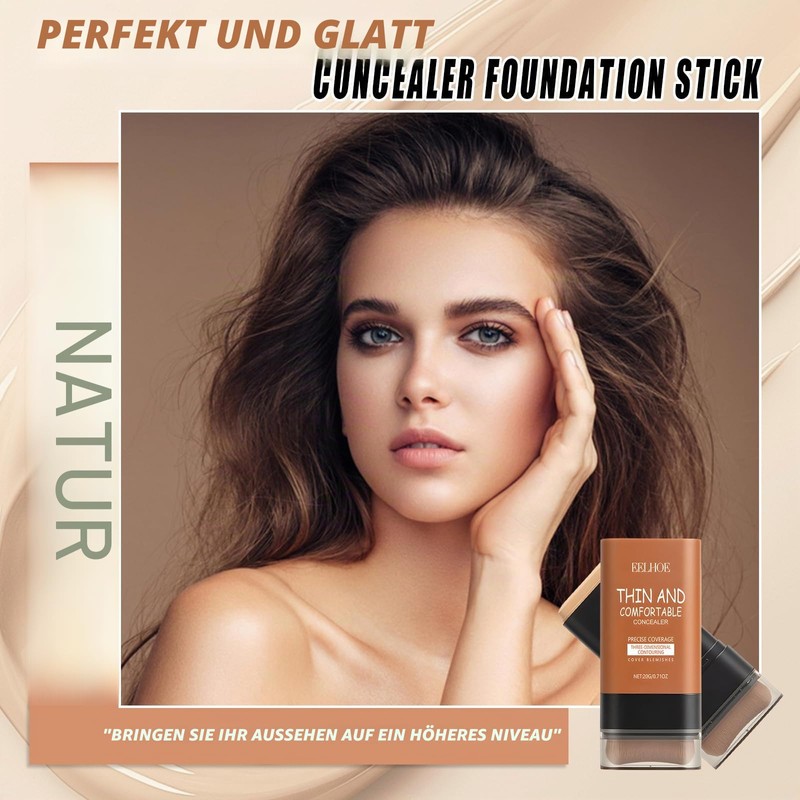 2-in-1 Natural Foundation Stick Eraser with Foundation Brush 20 G