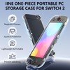 IINE Clear Storage Case for Switch 2 Console, Full-Body Hard