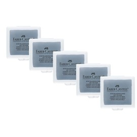 Art Eraser Faber Castell Pack of 5 Kneading Rubber Erasers for Artists, Grey