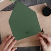 100 Pack Dark Green Envelopes 5x7, Goefun A7 Envelopes for