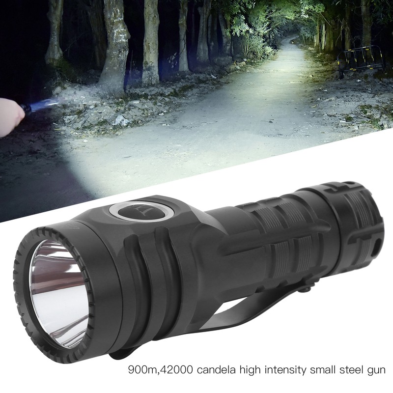 Rechargeable Flashlights Long Illuminating Distance 5 Level Adjustable DualSwitch USB
