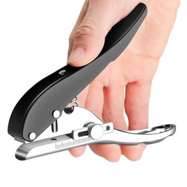 siawadeky Hole Punch, Hole Diameter 0.3 inches (8 mm), Single Punch, Stationery, Metal, Handheld, Single Hole Punch, Durable, Portable, Adjustable Hole Position, 0-25 mm Adjustable for ID Cards, PVC