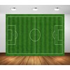 BELECO 9x6ft Fabric Green Soccer Field Backdrop Sports Stadium Green