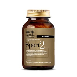 Sport 2 Recovery Salugea - Supplement for Energy and Muscle Recovery Post-Workout - 100% Natural with Spirulina, Pomegranate, Elderberry, Maqui, Grape Seeds - No Caffeine - 60 vegetable capsules