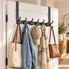Over The Door Hooks Organizer Rack – No-Drill Aluminum Door