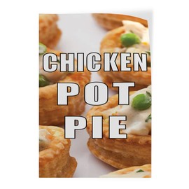 Door Decals Vertical Vinyl Stickers Multiple Sizes Chicken Pot Pie Industrial Vinyl Luggage & Bumper Stickers for Cars Restaurant and Food 8x12Inches