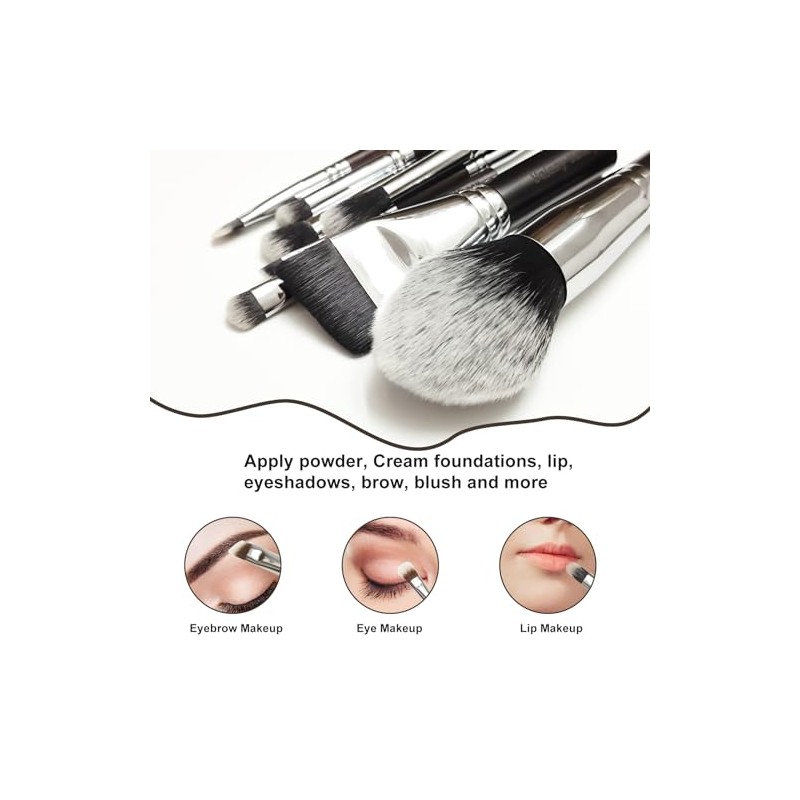 Juego de Brochas de Maquillaje de Viaje, Brochas de Maquillaje