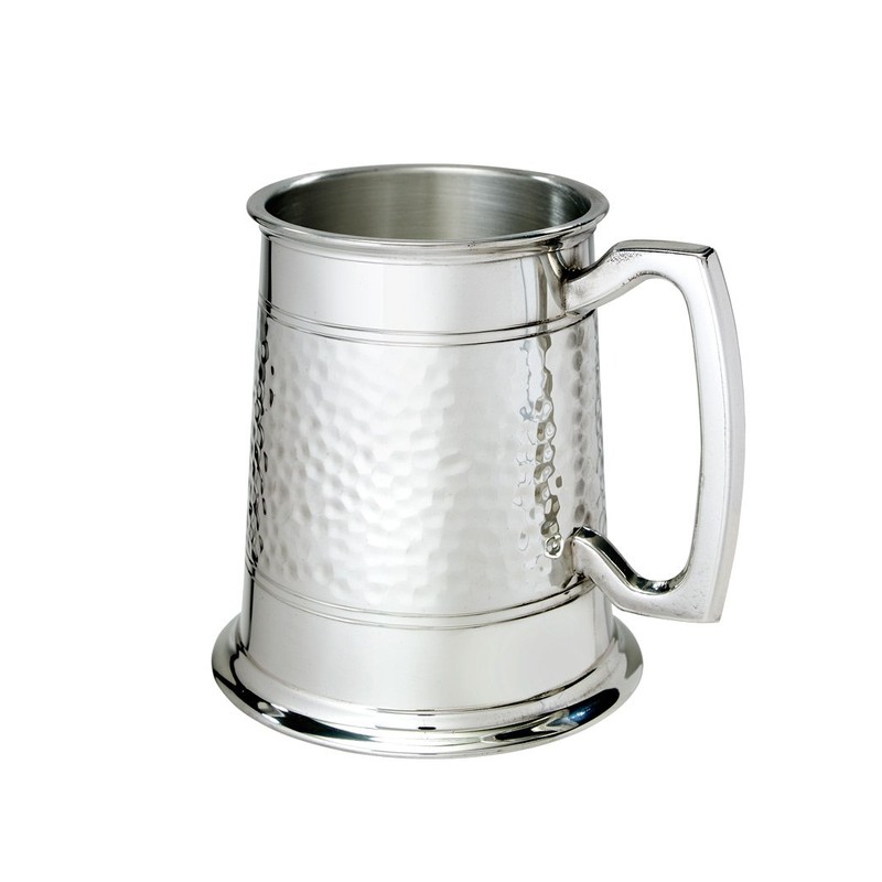 Wentworth Pewter - Half Hammered 1 Pint Pewter Tankard