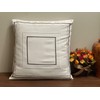 White 17x17 inch Throw pillow Cover - Embossed Grey &