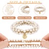 Ahoney 9Pcs Pearl Hair Ties Elastic Hair Scrunchies Hold Crystal