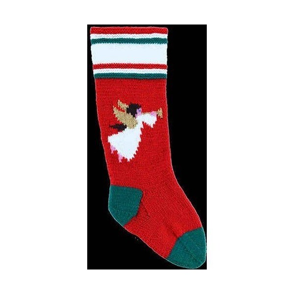 DooLallies Christmas Stocking Kit for Knitting Angel (Red)