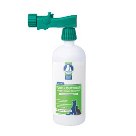 Unique Turf & Outdoor Odor and Stain Remover with Hose-Connector Bottle, Outdoor Pet Odor Eliminator, Removes Animal Odors and Stains from Yard, Grass, Other Outdoor Spaces, 30 oz. Liquid Concentrate
