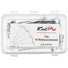 KnitPro KP10873 T-Pins, Pack of 50, Silver