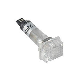 WITTKOWARE Signal Lamp, 16 x 13 mm, Installation Diameter 10 mm, Neon, 230 V, White