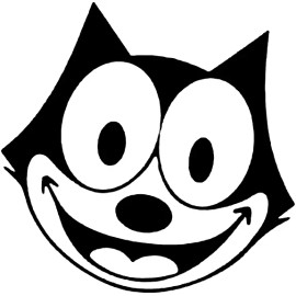 FELIX THE CAT BUMPER STICKER TOOLBOX STICKER LAPTOP STICKER HARD HAT STICKER