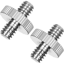 Standard 1/4"-20 Male to 1/4"-20 Male Threaded Tripod Screw Adapter Standard Tripod Mounting Thread Camera Screw Adapter Converter, Precision Made (2 Pack)