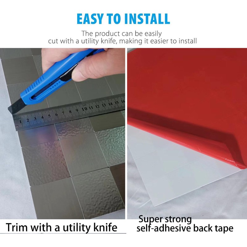 sanyeskkiy 10 Sheets Peel and Stick Backsplash Tile, Self-Adhesive Mosaic