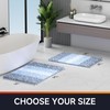 watthourhome Bathroom Rugs,Soft Microfiber Shaggy Bath Mats,24"x16" Blue