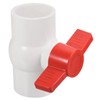PATIKIL G1-1/2 UPVC Ball Valve Compact T-Handle Round Socket Water