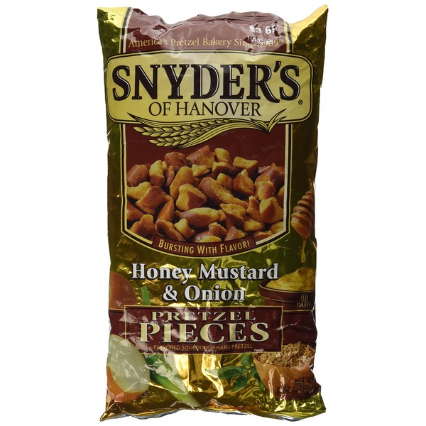 Snyder's of Hanover Honey Mustard Onion Flavored Pretzel Pieces 12 Oz. Bag (2 Pack)