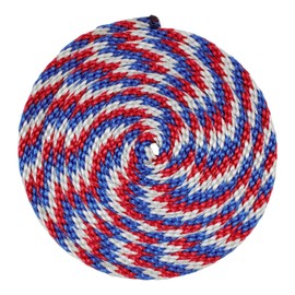 SGT KNOTS Solid Braided Polypropylene Derby Rope – Durable, Weatherproof Rope Ideal for Animal Handling, Boating, Camping, and Knot Tying Practice (3/8" x 100ft, RedWhiteBlue)