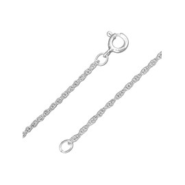 10.5 Inch Extra Large Length Rope/Prince of Wales Sterling Silver Anklet/Ankle Bracelet/Ankle Chain - 925 Sterling Silver - 10.5" Inch / 27 cm - 1.8mm Wide - Anklets for Women. SKW30B