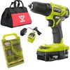 Ryobi Drill Set Bundle with Ryobi 18V ONE+ Drill, Drill