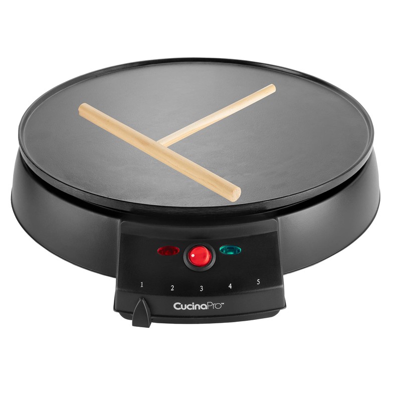 12" Griddle & Crepe Maker, Non-Stick Electric Holiday Crepe Pan