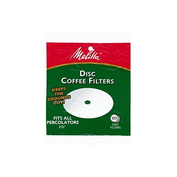 Melitta Disc Coffee Filters For Percolators White 3-1/2 In. Dia. 100 Count by Melitta