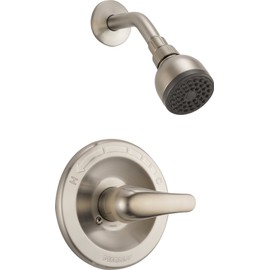 Peerless Single-Handle Shower Faucet Trim Kit with Single-Spray Touch-Clean Shower Head, Brushed Nickel PTT188743-BN (Valve Not Included)