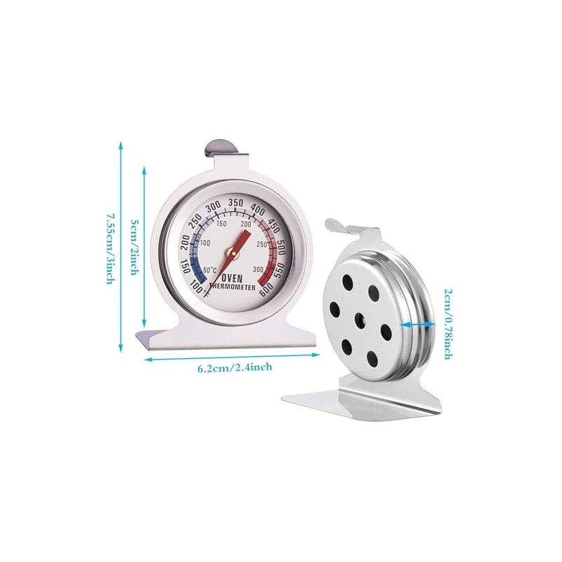 Termómetro Digital de Cocina para Hornos Centigrados Estufa Acero Inoxidable
