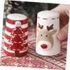 STOBAZA Set of 2 Ceramic Salt Pepper Christmas Jar Kitchen