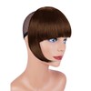 XRACEPHOL Clip in Bangs Brown Clip on Bangs with Temple